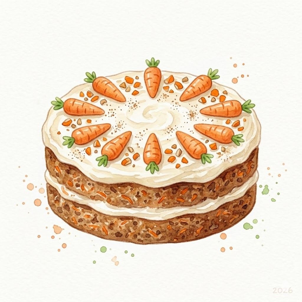 Karottenkuchen mit Frosting